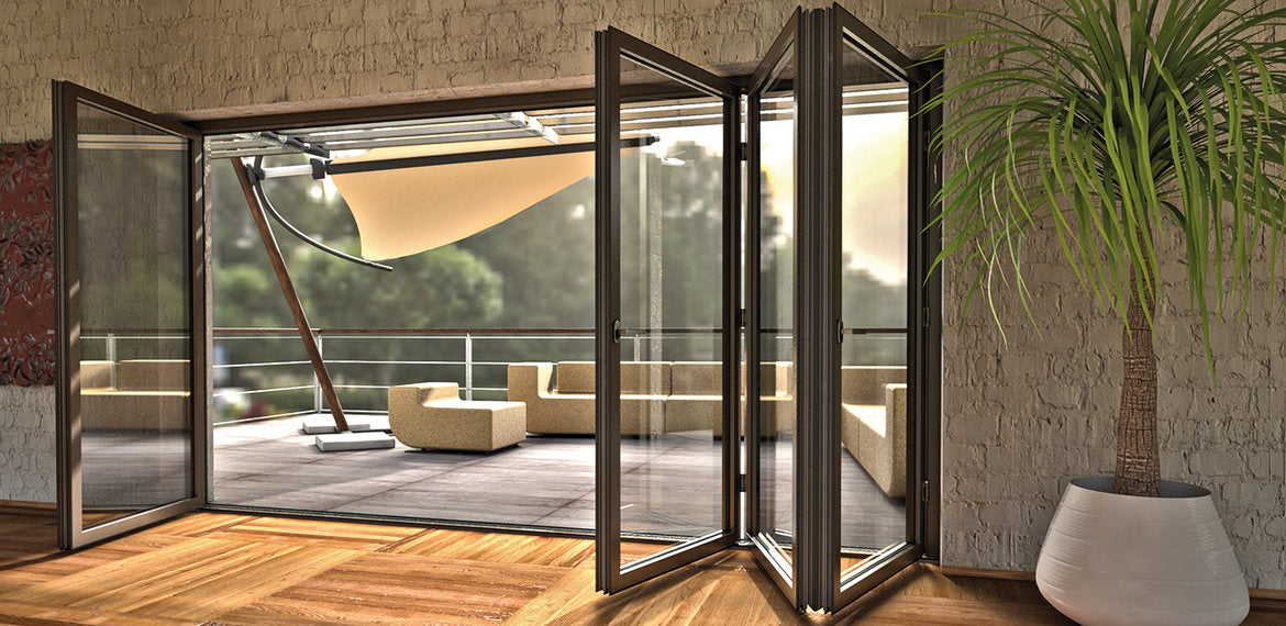 Vetrate scorrevoli a libro