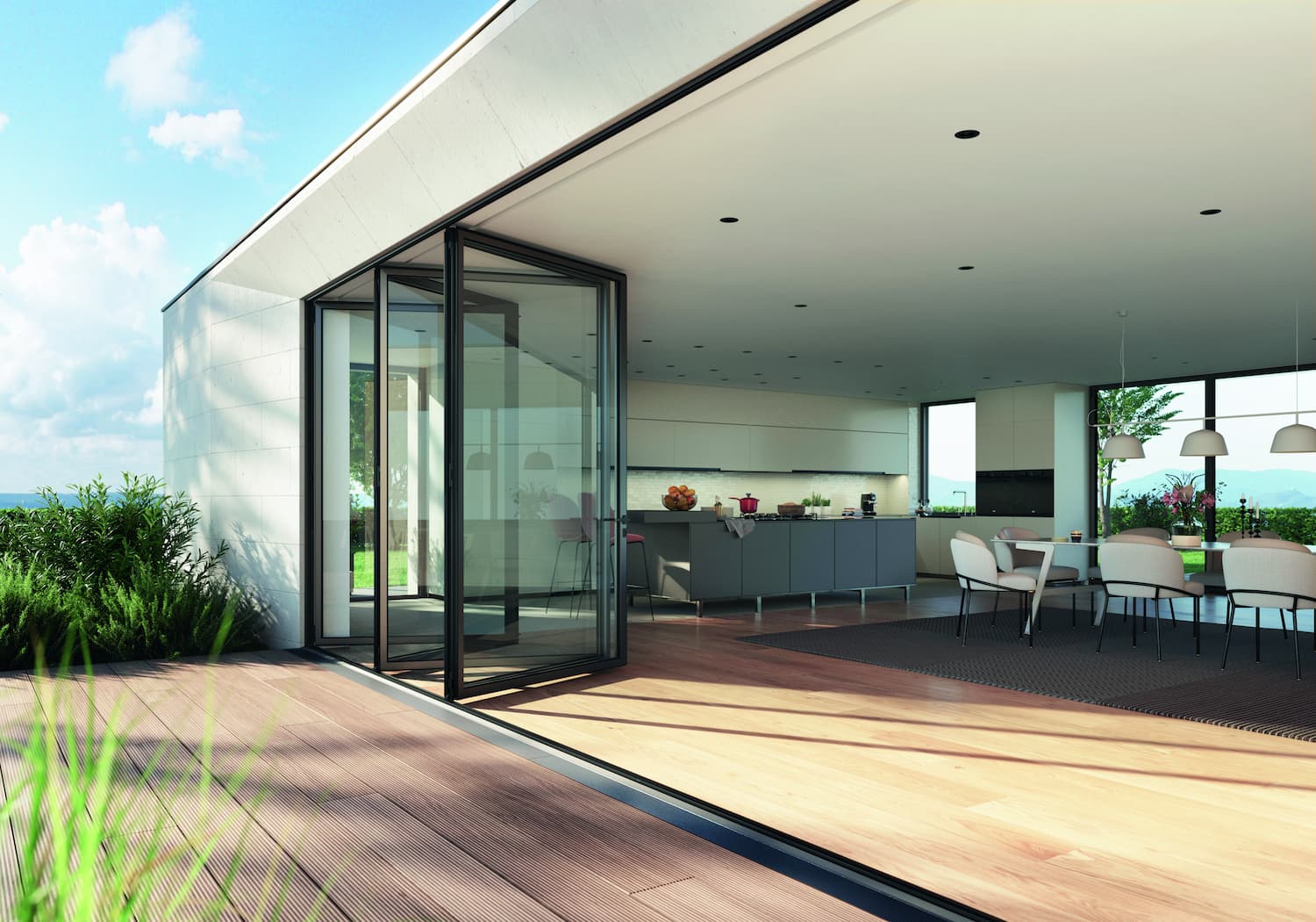 Vetrate scorrevoli a libro